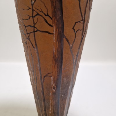 Lot 61 - A Daum 'Winter Landscape' lamp