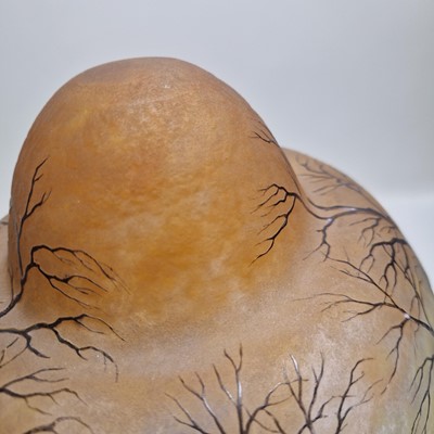 Lot 61 - A Daum 'Winter Landscape' lamp