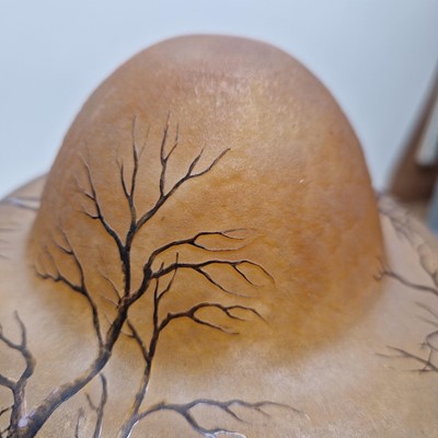 Lot 61 - A Daum 'Winter Landscape' lamp