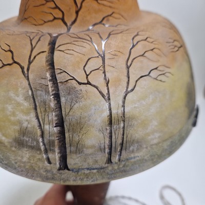 Lot 61 - A Daum 'Winter Landscape' lamp