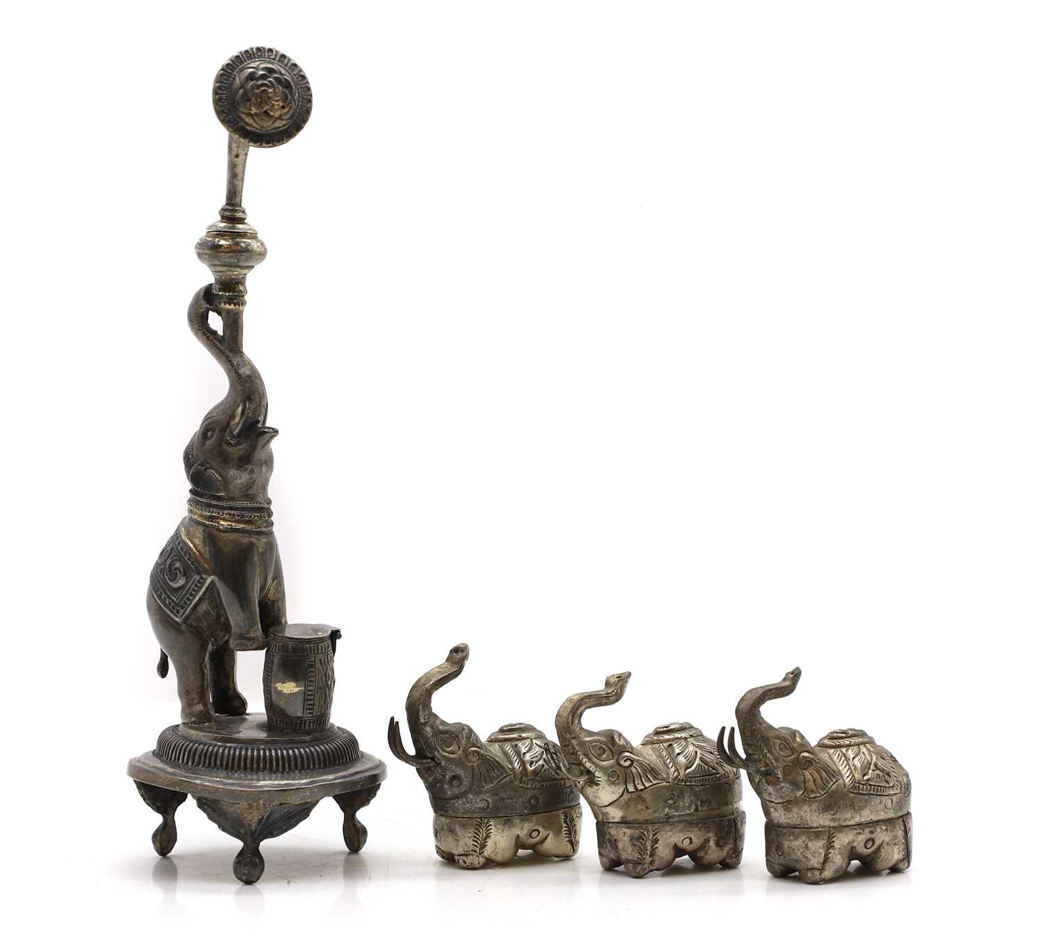 Lot 141 - A Indian white meal rosewater sprinkler