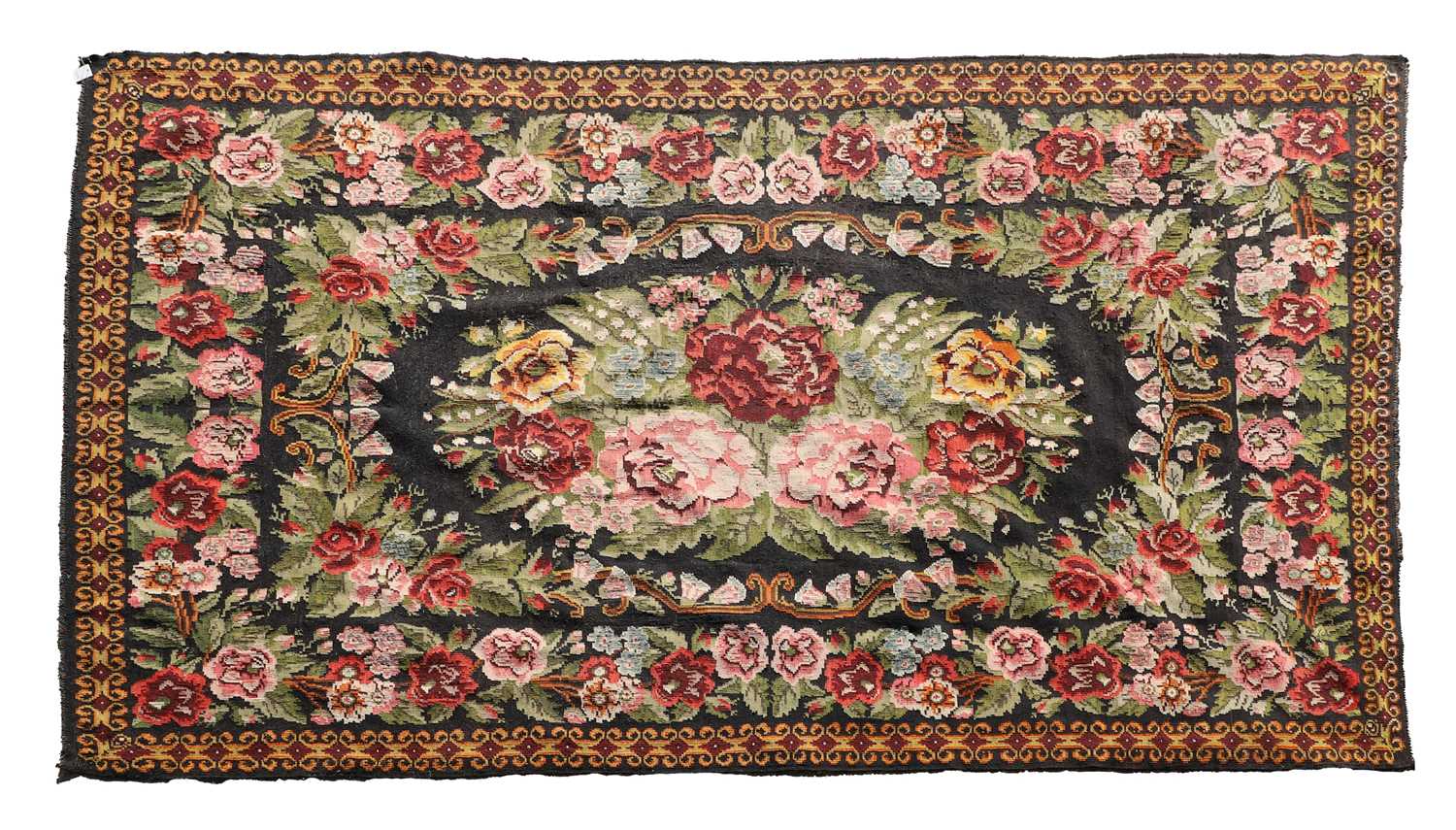 Lot 317 - A Bessarabian flatweave wool carpet
