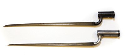 Lot 74 - An early East India Company Brown Bess socket bayonet