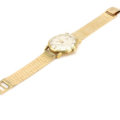 Lot 385 - An18ct gold Omega automatic bracelet watch