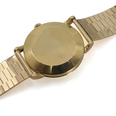 Lot 385 - An18ct gold Omega automatic bracelet watch