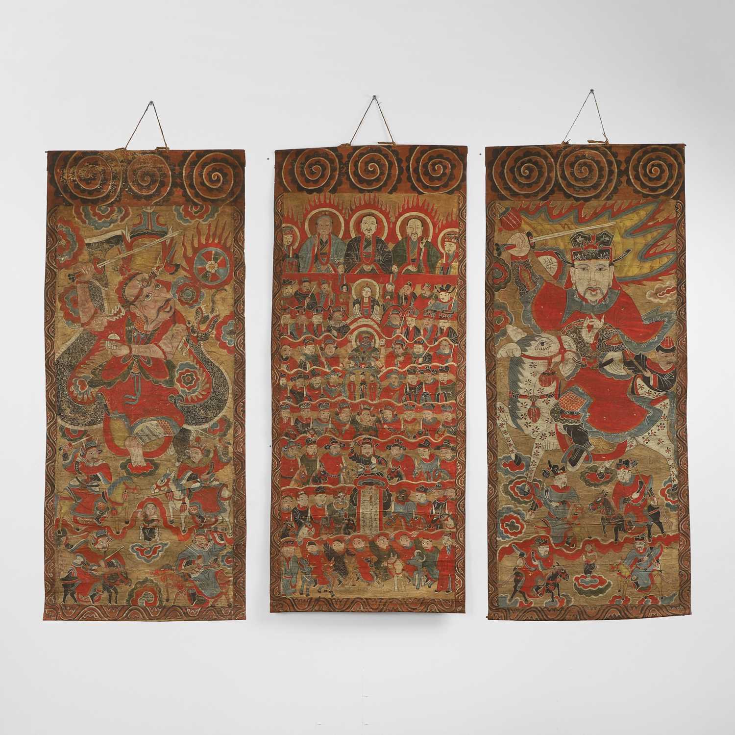 Lot 117 - A group of three large Daoist ceremonial scrolls