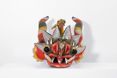 Lot 535 - A papier mâché Diablada mask