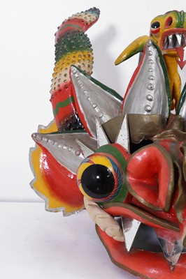 Lot 311 - A papier mâché Diablada mask