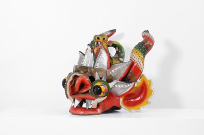 Lot 311 - A papier mâché Diablada mask