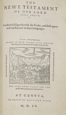 Lot 373 - Geneva: Rouland Hall, 1560 BIBLE