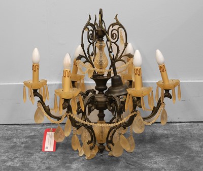Lot 479 - A chandelier and wall light