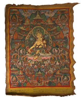 Lot 134 - A Tibetan thangka of Tara