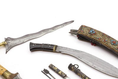 Lot 547 - An Indonesian steel and brass kris
