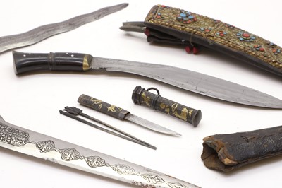 Lot 547 - An Indonesian steel and brass kris