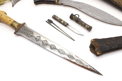 Lot 547 - An Indonesian steel and brass kris