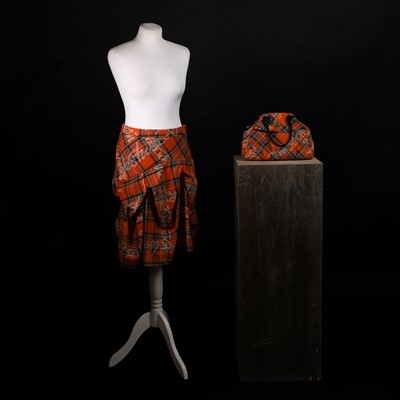 Lot 1375 - A Vivienne Westwood tartan bag and kilt