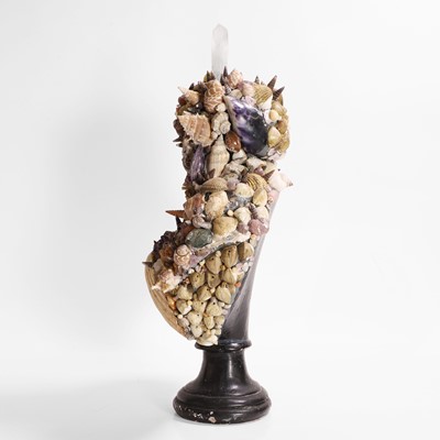 Lot 292 - A shellwork bust of Neptune in the manner of Anthony Redmile