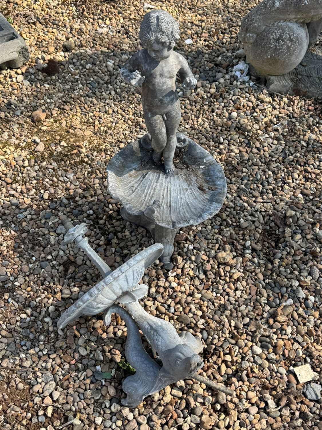 Lot 705 - Two lead fountains
