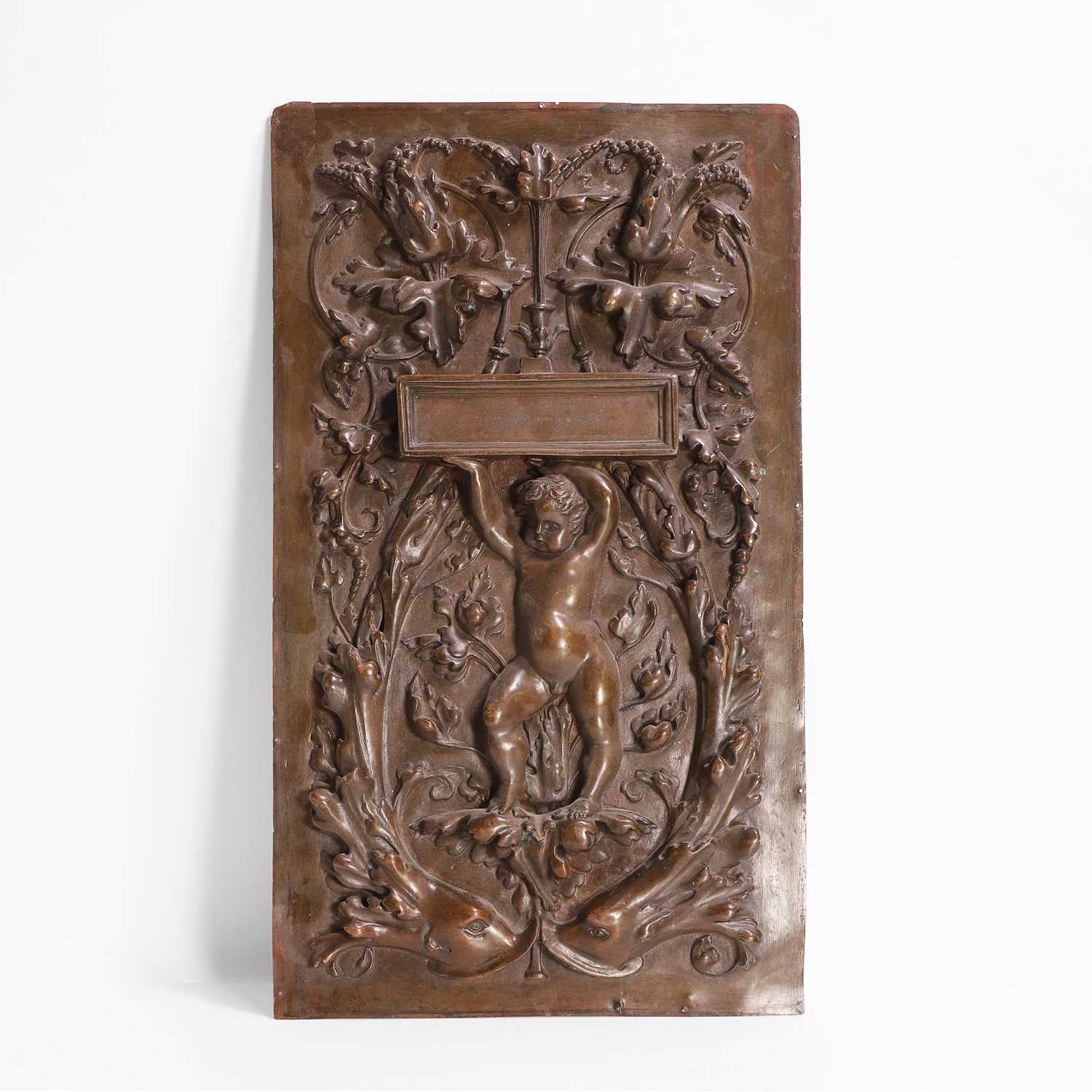 Lot 157 - A Renaissance-style bronzed-metal plaque