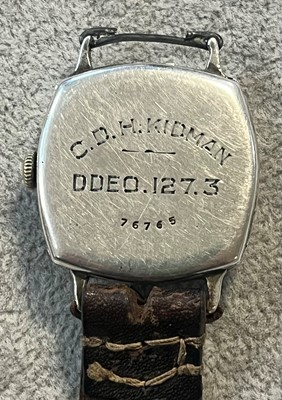 Lot 411 - A silver manual wind Submarine mechanical strap watch, c.1932