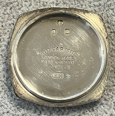 Lot 411 - A silver manual wind Submarine mechanical strap watch, c.1932