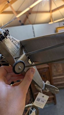 Lot 316 - A scratch-built model of the aeroplane 'Spirit of St. Louis'