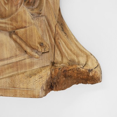 Lot 165 - A large carved walnut relief
