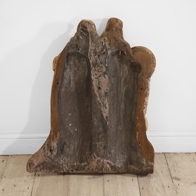 Lot 165 - A large carved walnut relief