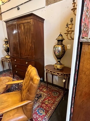 Lot 43 - A pair of Louis XVI-style kingwood and mahogany occasional tables