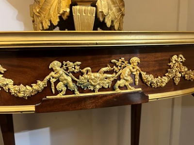 Lot 43 - A pair of Louis XVI-style kingwood and mahogany occasional tables