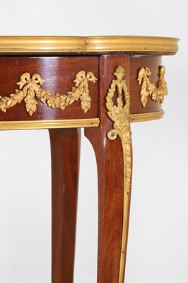 Lot 43 - A pair of Louis XVI-style kingwood and mahogany occasional tables