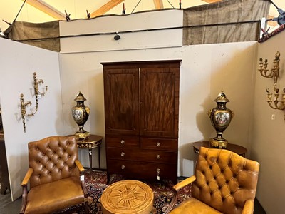 Lot 43 - A pair of Louis XVI-style kingwood and mahogany occasional tables