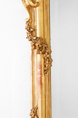 Lot 86 - A Victorian carved giltwood and gesso overmantel mirror