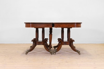 Lot 49 - A Regency mahogany extending dining table