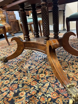 Lot 49 - A Regency mahogany extending dining table