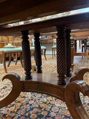 Lot 49 - A Regency mahogany extending dining table