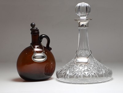 Lot 47 - A modern silver ship decanter