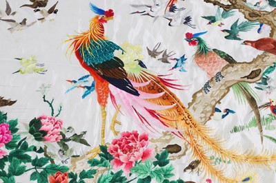 Lot 240 - A Chinese embroidered panel