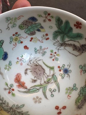Lot 100 - A Chinese doucai tea bowl