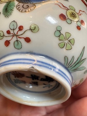 Lot 100 - A Chinese doucai tea bowl
