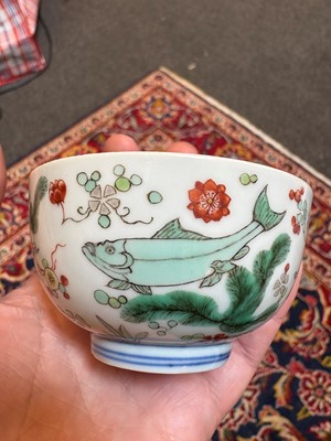 Lot 100 - A Chinese doucai tea bowl