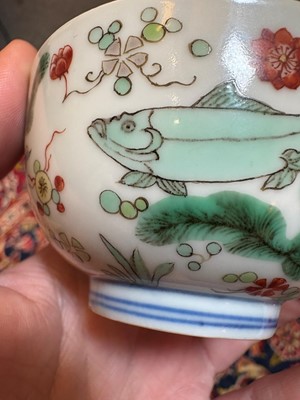 Lot 100 - A Chinese doucai tea bowl
