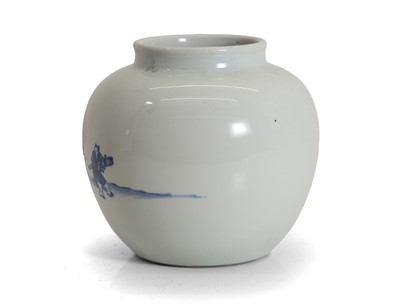 Lot 99 - A Chinese blue and white jar