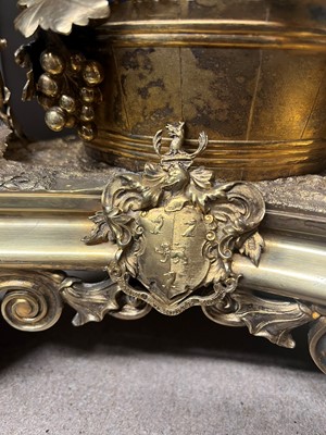 Lot 302 - A pair of Victorian silver-gilt and glass centrepieces