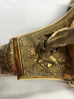 Lot 302 - A pair of Victorian silver-gilt and glass centrepieces