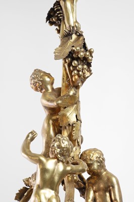 Lot 302 - A pair of Victorian silver-gilt and glass centrepieces