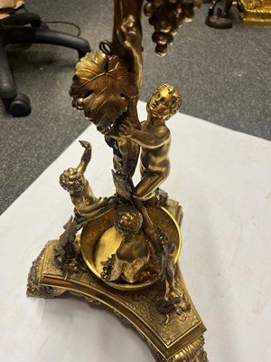 Lot 302 - A pair of Victorian silver-gilt and glass centrepieces