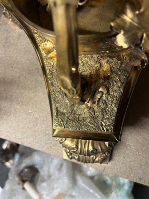 Lot 302 - A pair of Victorian silver-gilt and glass centrepieces