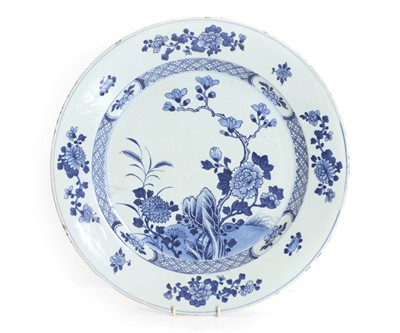Lot 78 - A Chinese blue and white charger