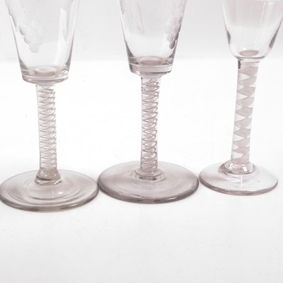 Lot 23 - An opaque-twist wine glass